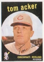 1959 Topps Baseball Cards      201     Tom Acker WB
